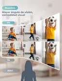 GHB Camara Vigilancia Bebe con 5" HD Vigilabebes con 2 Camaras Duración de Batería 168 Horas de 4000mAh Soporta 4 Cámaras, Pantalla Dividida, 4×Zoom, Comunicación Bidirecciona Escucha Bebe - 5