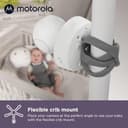 Motorola Nursery VM855 Connected WIFI Babyphone - mit Motorola Nursery App und 5-Zoll Elterneinheit - Nachtsicht, Temperatur und Zwei-Wege-Gespräch Weiß/Gold - 5