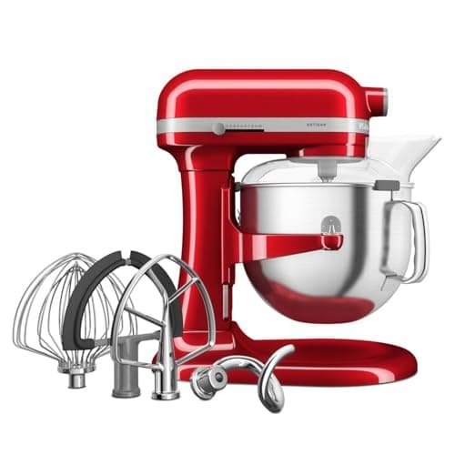KitchenAid Robot de Cocina - Artisan - Batidora amasadora multifunción con bol elevable de Acero Inoxidable 6,6 L - Batidora de repostería con 5 accesorios - Almendra