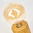 HOFSTEIN Argea Small Table Lamp, Wooden Table Lamp in Natural Colours, Modern Light in Scandinavian/Boho Design, Switch on Cable, Height 10 cm, E27, Living Room, Bedroom, Dining Room, Hallway, Office - 4