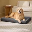 Bedsure Materasso per cani in memory foam, cuscino per cani di grandi dimensioni, ortopedico, tappetino per cani, lavabile e antiscivolo, letto per cani interni, grigio, 104 x 74 cm - 2