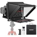 NEEWER X12 Teleprompter aus Aluminium mit RT 110 Fernbedienung und App Steuerung, kompatibel mit iPad, iOS/Android Tablet, Smartphone, DSLR Kamera, Ganzmetallkonstruktion (kein Kunststoff) Tasche - 1