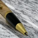 LN Roma Penna Roller e a Sfera, Refill Inchiostro Nero, Artigianale, Professionale, Fatta a Mano, Elegante, Confezione Regalo (Oro-Legno Ulivo) - 4