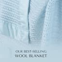 The Wool Company | Luxury Cellular Pure Wool Blanket | Double Bed Size 230x255cm | Traditionally Crafted Warm & Breathable Throw Blanket with Soft Satin Binding | Bed and Sofa Throw | Made in England - 3