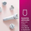 Philips Depiladora Mujer Serie 8000, 9 en 1, Para Cuerpo, Cara, Pies y Bikini, Uso en Seco o Humedo, Piel Suave desde Casa, Cabezal Ceramico, BRE740/10, Blanco - 5
