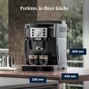 De’Longhi Magnifica S - Perfetto Kaffeevollautomat mit klassischem Milchaufschäumer, Espresso- und Cappuccino Kaffeemaschine, Bedienfeld mit Tasten, Schwarz (ECAM22.110.B) - 8