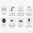 Decumeby Altoparlante per Auto Bluetooth, Altoparlante Bluetooth Vivavoce per GPS e Musica, Supporta 2 Telefoni Collegati, Kit Telefono Vivavoce con Sensore di Vibrazione - 7