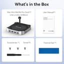TobenONE Mac mini M4 Dock with 8TB M.2 NVMe SSD Enclosure, Mac mini M4 Hub & Stand for Mac mini M4 Pro, 4K@144Hz DP, 4K@60Hz HDMI, 5 USB (Max 10Gbps), SD/Micro SD, 3.5mm Audio, One-Touch Power Button - 9