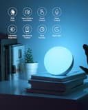 Hifree Smart Table Lamp, Dimmable Desk Lamp with App/Voice Control, LED RGB Color Changing Touch Lamp, Night Lamp for Bedroom Compatible with Alexa and Google Home No Battery Included - 6