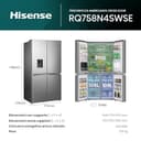 Hisense RQ758N4SWSE Frigorifero Quattro Porte Americano, Grande capacità 606 litri, Finitura Inox, Total No Frost, Classe E, Motore Inverter, Metal Cooling, Convert Zone, WiFi - 2