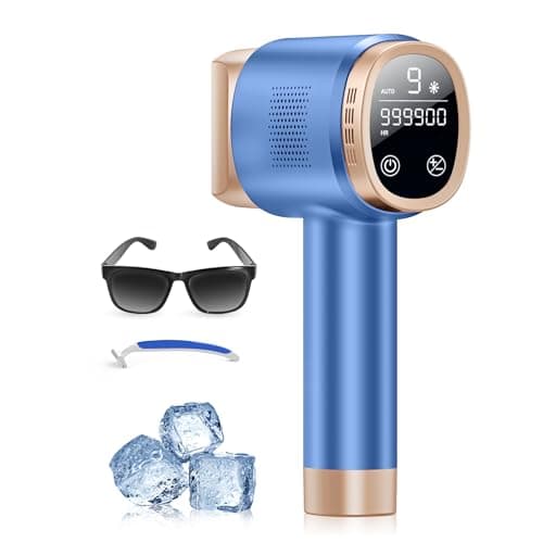Epilatore Luce Pulsata con Funzione di Raffreddamento a Ghiaccio, Schermo LCD Touch,Modalità di Scorrimento Automatico, Epilatore a Luce Pulsata per Donne e Uomini,Viso, Ascelle, Bikini,Corpo