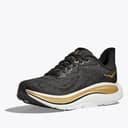 Hoka Damen Clifton 10, Schwarz/Gold, 6.5 - 7