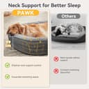 Pawk Large Dog Bed, XL Orthopedic Memory Foam Dog Beds, Washable Dog Bed, Fits up to 41kg, Four-Sided Neck Pillow, Good for Golden Retriever, Labrador, German Shepherd, Samoye, Rottweiler, Dark gray - 3