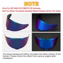 PSLER Helmet Visor for Shoei NXR2 Z8 Tinted Visor for RF-1400 CWR-F2 CWR-F2R X-Fifteen X15 X-SPR Pro Motorbike UV Protection Face Shield Replacement Accessories(Rainbow) - 2