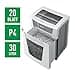 Leitz IQ Office Pro Document Shredder, Cross Cut, Security Level P4, 20 Sheet Capacity, 30 L Waste Bin, White, 80060000 - 2
