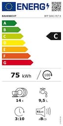 Bauknecht BFP 5O41 PLT X Freistehender Geschirrspüler 60 cm /14 Maßgedecke /10 Standardprogramme und 1 Sensorprogramm/PowerClean/ActiveDry/ProComfort-Besteckschublade/Vollwasserschutz - 19