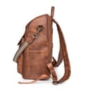 YALIZHNA Leder Laptop-Rucksack Für 15,6 Zoll,Mode Damen College Schule Rucksacks,Frauen Schultertasche Outdoor Reise-Rucksack (Kaffee) - 5