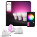 Philips Hue White & Color Ambiance GU10 LED Spot 3er Pack (400 lm), dimmbare LED Lampen für das Hue Lichtsystem mit 16 Mio. Farben, smarte Lichtsteuerung über Sprache und App - 1