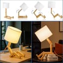 Lampada da tavolo articolata in legno "YOKI". - 2