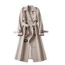Generisch Wollmantel Damen Winter Lang Winterjacke Warm Wolle Wintermantel Elegant Tailliert Jacke Mantel Frauen A-Linie Vintage Wolljacke Knöpfe Damen-Mäntel Ohne Kapuze Trenchcoat - 1