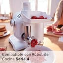 Bosch - Accesorio Picadora de Carne para Robot de Cocina MUM5, Fácil de Limpiar, Blanco, MUZ5FW1 - 2