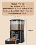 oneisall Automatic Cat Feeder with Stainless Steel Bowl, 3.5L Cat Feeder with Timer ,Pet Food Dispenser for 1-6 Meals a Day, Dry Food Auto Feeders for Cats Dogs - 10