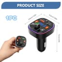 Transmisor FM Bluetooth para Coche, Adaptador Bluetooth Radio QC 3.0+Tipo C 20W PD, Adaptador de Manos Libres con 2 USB, Llamadas Manos Libres, MP3 Estéreo Música Coche - 2