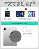 ESR [Upgraded] iPad Pro 13 Inch Case with Keyboard (M5/M4, 2025/2024), iPad Pro 13 Keyboard Case with Magnetic Stand, Portrait/Raised Modes for iPad Pro 13, Removable, Rebound 360 Series, Black - 2