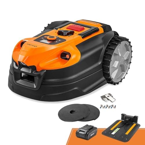 Lawnmaster OcuMow®18 Toscabaldì Robotico Senza Filo 500 m² Batteria 2Ah, Navigazione Ottica, Evitamento di Ostacoli, Stazione di Carica Automatica, Funzione Zona Vietata, WiFi & Bluetooth App