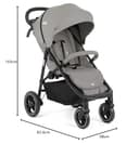 Sillas de paseo marca Joie. Modelo Buggy & Sportwagen Litetrax bis 22 kg belastbar mit Schieber-Ablagefach & Regenschutz - Pebble - 9