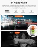 VANTRUE N2X Dash Cam Front Inside 2.7K+1080P Dual HDR, STARVIS 2, 2.5K/60FPS, 5G WiFi, GPS, Night Vision, Voice Control, Car Dash Cam G-Sensor, Dashcam for Car 24/7 Parking Mode, Support 512GB - 3