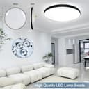 Eregou RGB LED Deckenleuchte Dimmbar, 24W 2400LM Smart Deckenlampe mit Fernbedienung, IP44 LED Panel for Flur Schlafzimmer Wohnzimmer Bad Küche, Kompatibel mit Alexa APP Google Assistant - 6