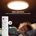 Taipow Lampara Techo LED 30W Cambia Color RGB, Regulable 2700K-6500K Dimmable, Control App/Mando a Distancia, Luz Inteligente Compatible con Alexa & Google Home para Dormitorio Salón Cocina - 4