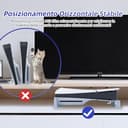 Tolesum Supporto Orizzontale per PS5 Slim/PS5 Pro, Stabile Supporto Base Antiscivolo per Facile Dissipazione del Calore Compatibile con la Console PlayStation 5 Slim Disc&Digital- NON per PS5(Bianco) - 4