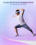 Maxonar Cable de Carga de Realidad Virtual [Chip de Próxima Gen] de 16 FT para Accesorios Meta Quest 3S/3/Oculus Quest 2/Pico 4 y PC/SteamVR, Regalo Increíble,Cable USB 3.0 a USB C de 5 Gbps, Blanco - 6