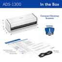 Brother ADS-1300 Compact Desktop Scanner | Scan Speeds of Up to 30ppm | Single Pass Double-Sided Scanning - 8