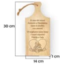 NM Idee Regalo Personalizzato per la Festa dei Nonni o Pensierino di Natale – Tagliere Artigianale in Legno di Faggio 30x14 cm con Incisione Laser (Per NONNI - Personalizzabile) - 6