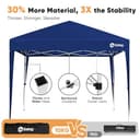 Sekey 3m x 3m One-Touch Pop Up Gazebo with Sides – Instant Setup, Heavy Duty & Waterproof 1000mm, Includes 4 Weight Bags for Extra Stability – Perfect for Outdoor Events (Navy, 3x3 with Sides) - 3