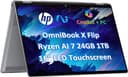 2025 HP OmniBook X Flip x360 2 in 1 Touchscreen Laptop (16" FHD+, AMD Ryzen AI 7 350 (> Intel i7-1355U), 24GB DDR5, 1TB SSD) AI Copilot+ PC for Creators, Designers, IR Webcam, Backlit, Win 11 Pro - 2