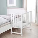 roba Lettino Co-sleeping safe asleep 3 in 1, 45 x 90 cm, Altezza Regolabile, Set Completto con Culla, Inserto, Barriera in Tessuto e Ruote con Freni, Legno Laccato Bianco - 7