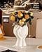 20 cm Heart Hand Ceramic Modern Flower Vase for Living Room, Bedroom Decoration, Aesthetic Nordic Style for Home, Office, Coffee Table Shelf Decoration, Gift Idea for Women, Mum, Best Friend (White) - 5