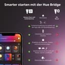 Philips Hue White & Color Ambiance Starter Set mit E27 Lampen 2-er Pack (1100), Smart Button + Hue Bridge, 16 Mio. Farben per Sprache und App steuerbar - 6