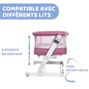 Chicco Next2Me Pop Up, Babybett für Neugeborene, Co-Sleeping-Kinderbett, Kompakter Verschluss, Überall transportierbar, Klappbare Riegel, Höhenverstellbar, Inklusive Matratze und Reisetasche, Rosa - 5