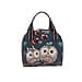 Bolso Bandolera Bordado a Mano Qiwenr - Bolso Tote con Búho y Cremallera - 1