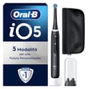 Oral-B Spazzolino Elettrico Ricaricabile iO 5N Nero, 1 Spazzolino Elettrico, 1 Testina, Pochette, io 5 Per Una Pulizia Denti Efficace, Sensore di Pressione, Gengive Protette - 1