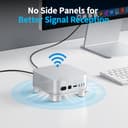 OMOTON Aluminium Stand for Mac mini M4 and M4 Pro, Easily Accessible Power Button, Ventilation & Cooling Desktop Holder Mount, Stable and Non-Slip Stand, Silver - 3