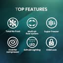 Hisense RS741N4WCE Freestanding American Side by side Door American Fridge Freezer 578 litre, with Non-Plumbed Water Dispenser, Silver, 90.8 × 179.3 × 74.3 cm (W×H×D) - 2