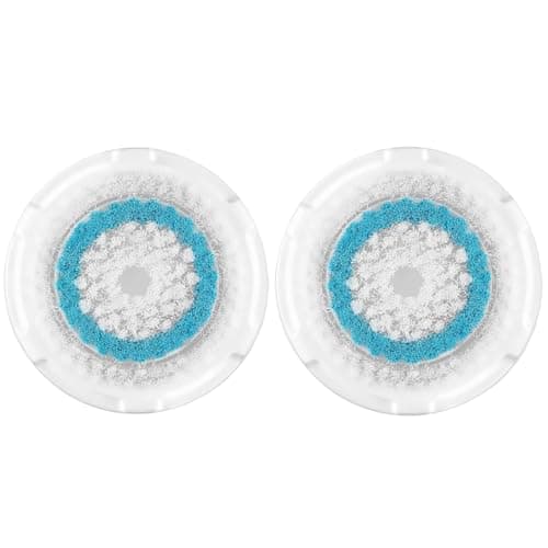 Azonbey Bürstenkopf-Ersatz, kompatibel mit Clarisonic Mia 1, Mia 2, Mia Fit, Alpha Fit, Smart Profile Uplift und Alpha Fit Gesichtsreinigungsbürstenköpfen (Blau, 2 Stück)