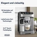 De’Longhi Magnifica Plus - Perfetto Kaffeevollautomat mit LatteCrema-Milchaufschäumer, 18 One-Touch-Getränke, farbiges Touch-Display, Silber Schwarz (ECAM322.70.SB) - 2