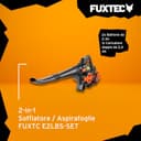 FUXTEC Soffiatore/Aspirafoglie a Batteria 40V 2-in-1 FX-E2LBSSET, Set Completo con 2 Batterie 2Ah e Doppio Caricatore, Potenza 685 m³/h, Impugnatura Ergonomica, Regolatore di Velocità - 2